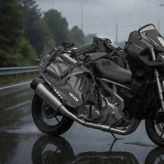 VEVOR Πλαϊνές Αδιάβροχες Σαμαράδες Μοτοσυκλέτας 28L (17.9x6.7x9.4 i...