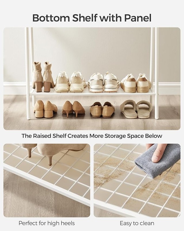 SONGMICS Ράγα Ρούχων με Ράφι Αποθήκευσης, Υψηλή Αντοχή 40kg, Διαστά... SONGMICS Ράγα Ρούχων με Ράφι Αποθήκευσης, Υψηλή Αντοχή 40kg, Διαστά...