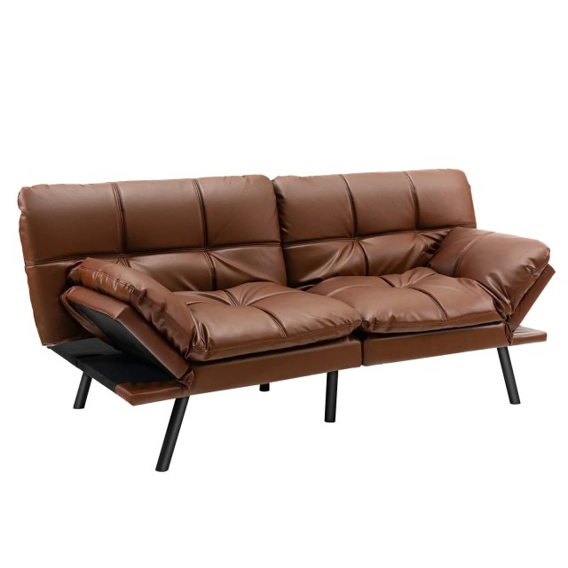 Καναπές-Κρεβάτι Memory Foam με Ρυθμιζόμενα Μπράτσα – Καφέ HV10326BN...