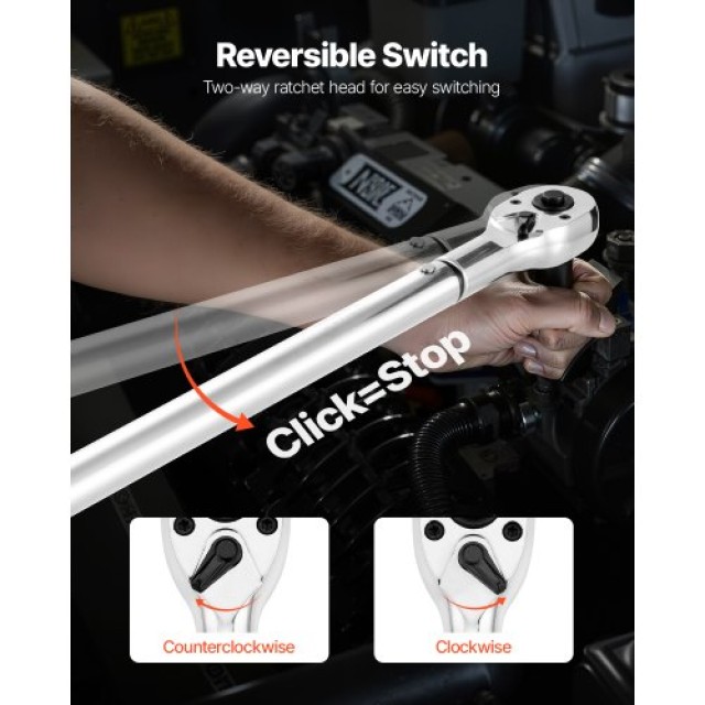 VEVOR Ροπόκλειδο 3/4 100-600 lbf-ft/136-814 N.m Διπλής Κατεύθυνσης ...