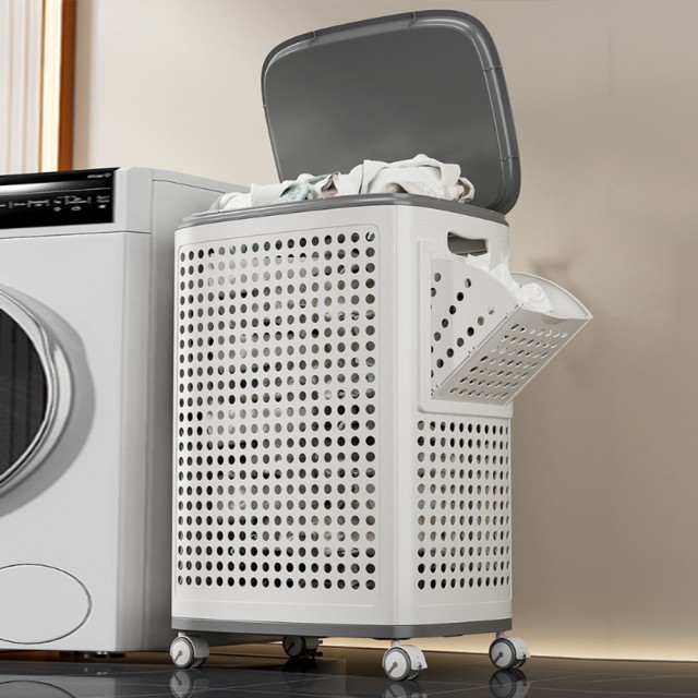 Shally Dogan Καλάθι Απλύτων με Ρόδες Διαχωριστικά Συρταριών Κατά τω...