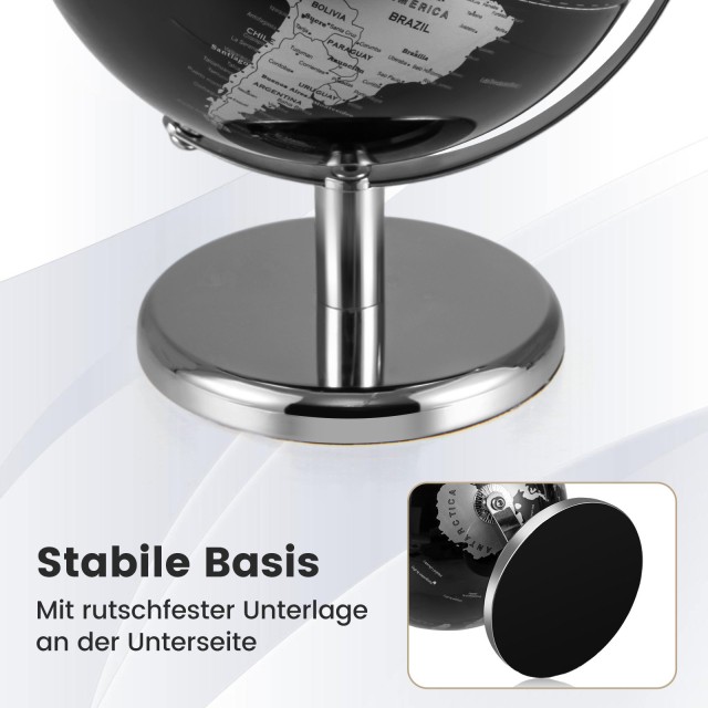 Costway Μαύρη Μεταλλική Υδρόγειος Διάμετρος 20 εκ. HZ10338SL Costway Μαύρη Μεταλλική Υδρόγειος Διάμετρος 20 εκ. HZ10338SL