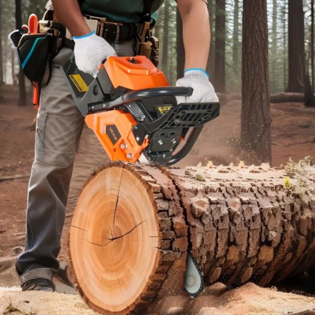 VEVOR Αλυσοπρίονο Βενζίνης 62cc 3.6 HP 20 ιντσών για Κοπή Ξύλου RQL...