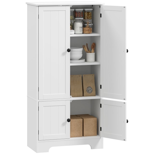 HOMCOM Λευκή Κουζίνα Κρεντέντζα 58.2x30x123 εκ. 83A-236V00WT