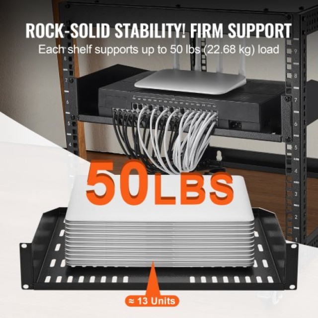 Ράφι Σερβερ VEVOR 2U 16/406mm Διάτρητο για Rack  FWQJJGB2U16Y33AWQV0