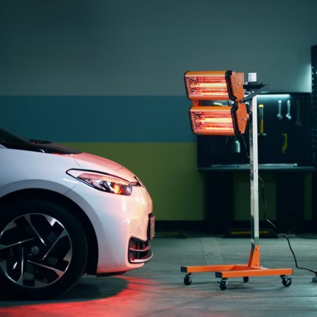 VEVOR Λάμπα Υπέρυθρης Βαφής 2200W για Στέγνωμα Αυτοκινήτου ZJSKQD22...