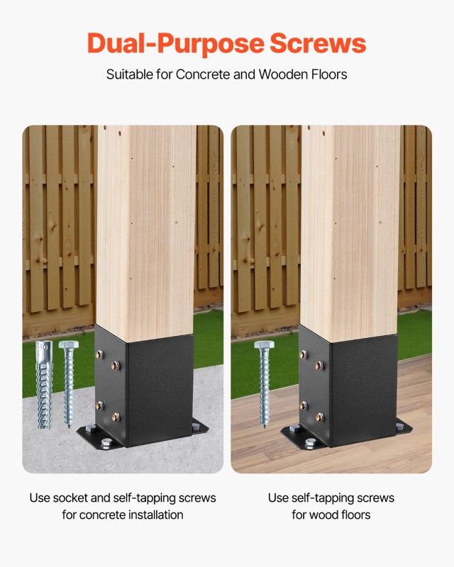 VEVOR Βάσεις Στύλων 4x4, Εσωτερική Διάσταση 3.6x3.6 ίντσες, 10 τμχ,... VEVOR Βάσεις Στύλων 4x4, Εσωτερική Διάσταση 3.6x3.6 ίντσες, 10 τμχ,...