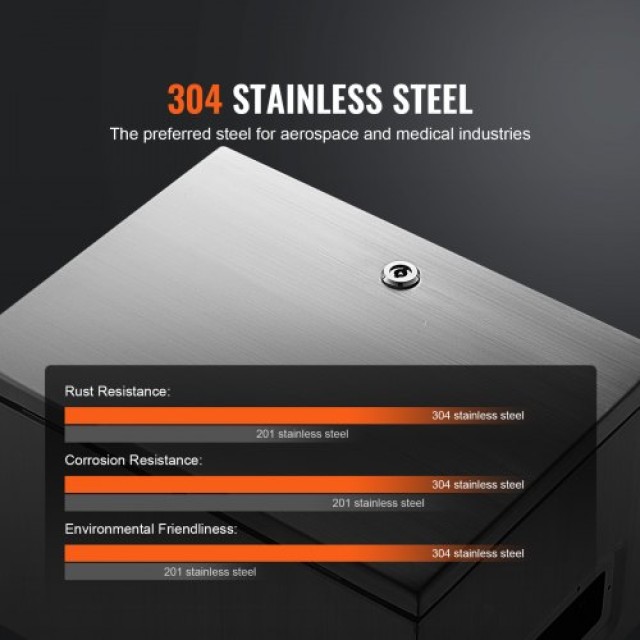 Κουτί Ηλεκτρικών VEVOR 16x12x6 Ανοξείδωτο IP66  BXGDQX16X12XVGLJZV0