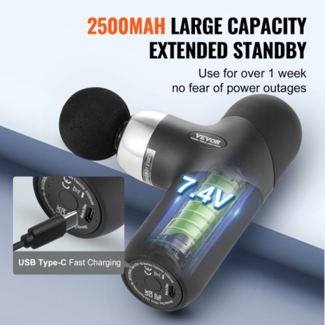Μίνι Μασάζ VEVOR 4 Ταχύτητες 4 Κεφαλές  JMQ3000RPMMN4DPXMV9