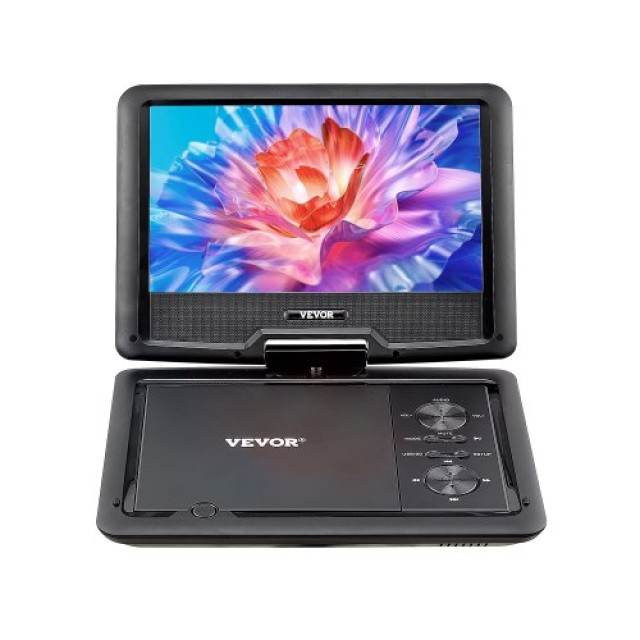 VEVOR Φορητό DVD Player 256 mm HD Οθόνη Περιστροφής 4 Ώρες Μπαταρία...