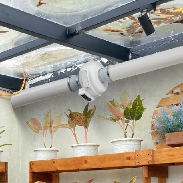 VEVOR  Σύστημα Ανεμιστήρα Ραδονίου 4-4.5 260 CFM Αθόρυβο  DFSTJ4INCH26M7KEAV2