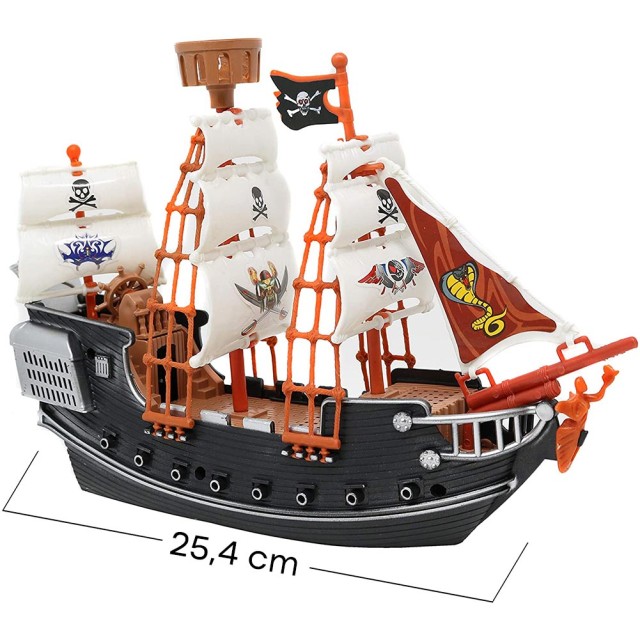 BAKAJI Λεπτομερές Ρεαλιστικό Παιχνίδι Πειρατικό Πλοίο με Δύο Φιγού... BAKAJI Λεπτομερές Ρεαλιστικό Παιχνίδι Πειρατικό Πλοίο με Δύο Φιγού...