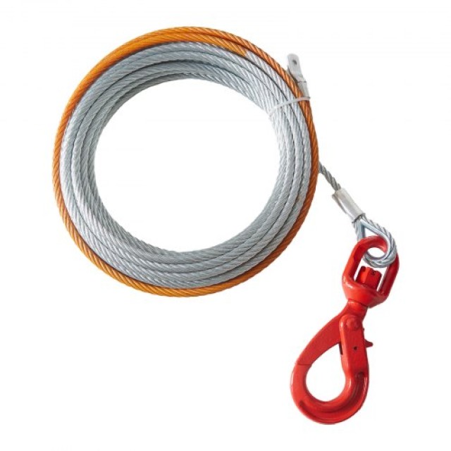 Καλώδιο Βίντσι VEVOR Γαλβανισμένο Ατσάλι 3/8x100 15,200 lbs με Γάντ...