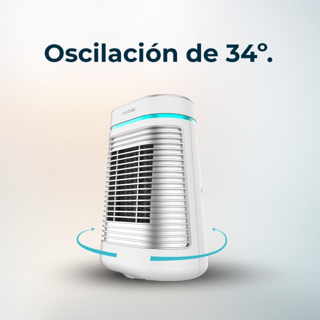 CECOTEC  Κεραμικό Θερμαντικό ReadyWarm 1550 Max με 1500 W, Περιστροφή, Ψηφιακή Οθόνη, Ρυθμιζόμενο Θερμοστάτη & 3 Λειτουργίες - Λευκό  CEC-08274