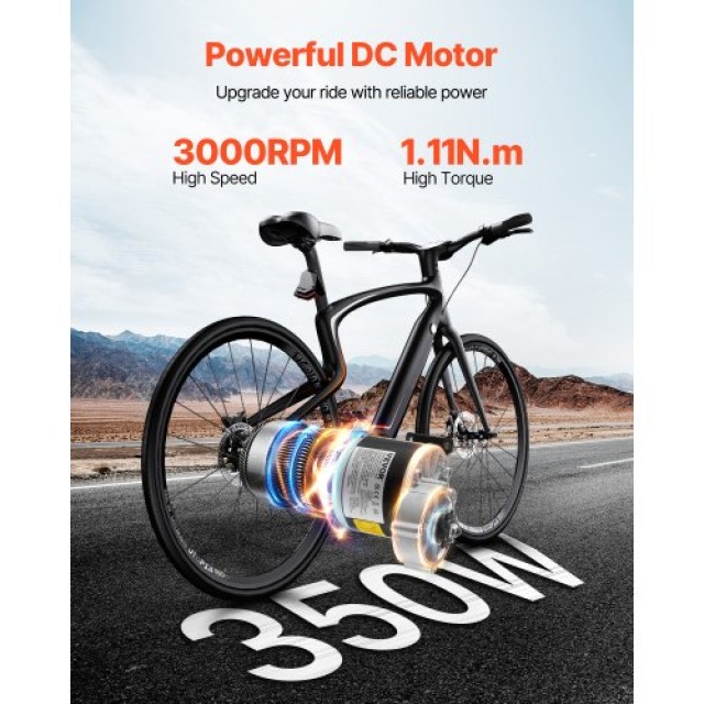 VEVOR Ισχυρός Ηλεκτρικός Κινητήρας 350W DC 24V 3000rpm για Ηλεκτρικό Ποδήλατο, Μοτοσικλέτα Χώματος και DIY Κατασκευές. ZLWSDJTJ350WC2NWCV9