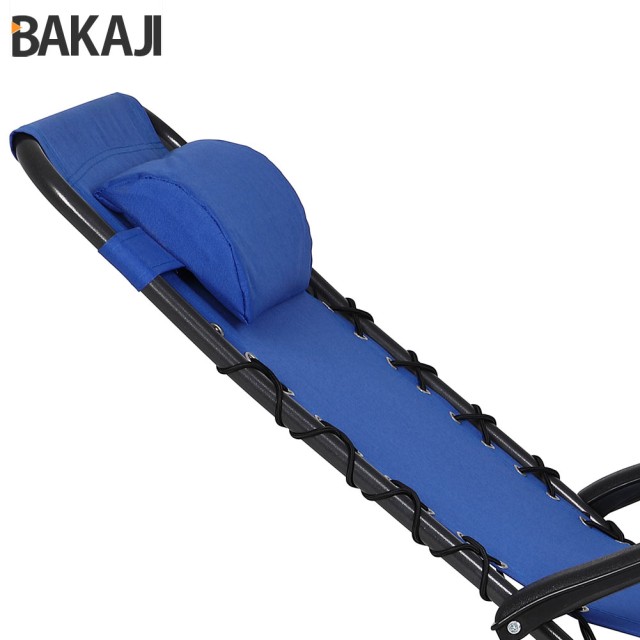 BAKAJI  Καρέκλα Κήπου Πολυθρόνα Χαλάρωσης Πτυσσόμενη Μηδενικής Βαρύ...