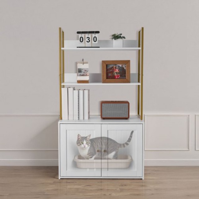 VEVOR Έπιπλο Απόκρυψης Άμμου Γάτας (70cm) με Μεταλλικά Πόδια & Ράφι... VEVOR Έπιπλο Απόκρυψης Άμμου Γάτας (70cm) με Μεταλλικά Πόδια & Ράφι...