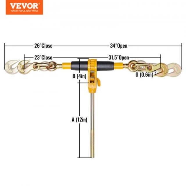 Δεσμευτής Αλυσίδας VEVOR 3/8-1/2 12000 lbs, 4τμχ  JLLJQBJHTS381DUKFV0