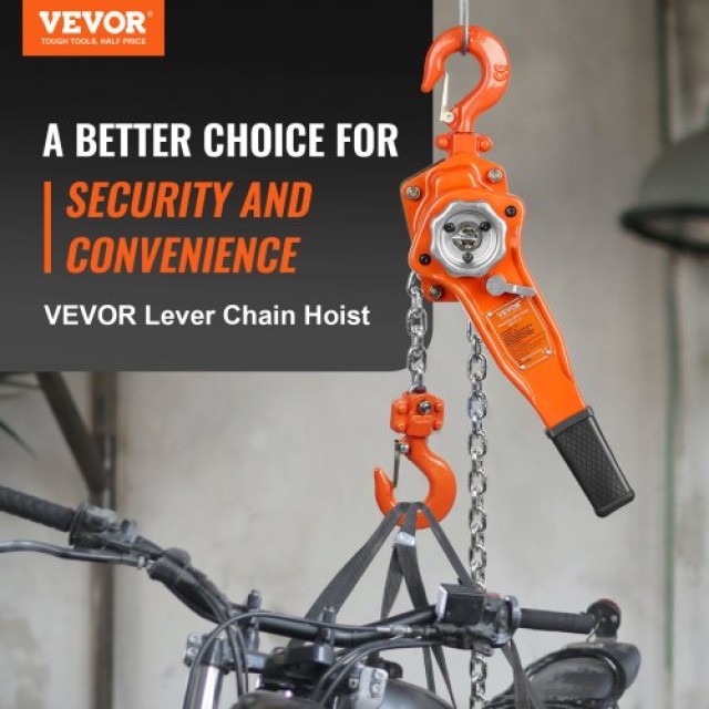 VEVOR Χειροκίνητος Αλυσοτροχός 3/4 Τόνου, 1650 lbs, 5 FT, G80 Χάλυβ...