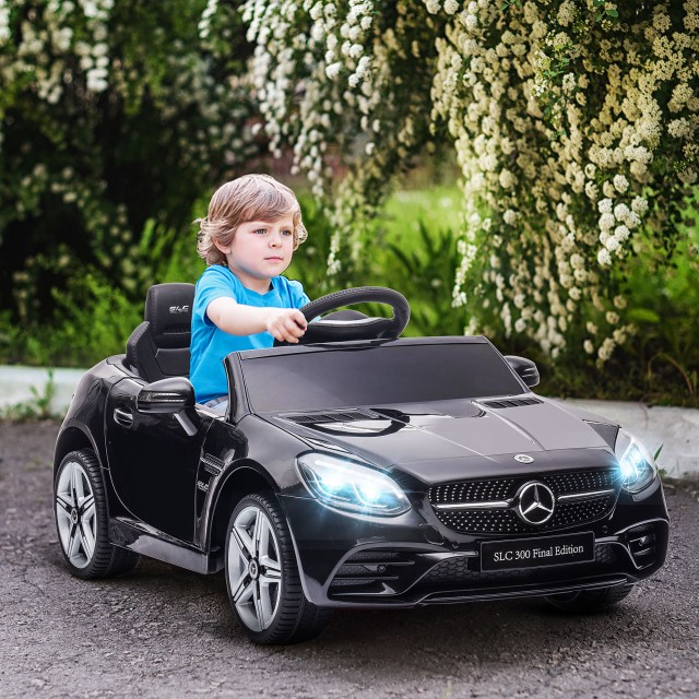 AIYAPLAY Ηλεκτρικό Αυτοκίνητο για Παιδιά Άδεια Mercedes SLC 300 με Τηλεχειριστήριο σε PP και Μέταλλο 107x62.5x44 cm Μαύρο 370-22