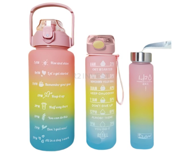 Σετ 3 Παγουριών/ Μπουκάλια Νερού – 2000ml, 900ml και 300ml Πολύχρωμο 5908222241506 SPM