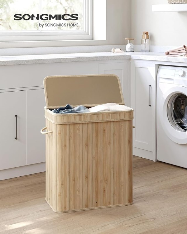 Καλάθι Απλύτων από Μπαμπού 100L SONGMICS  LCB063N01