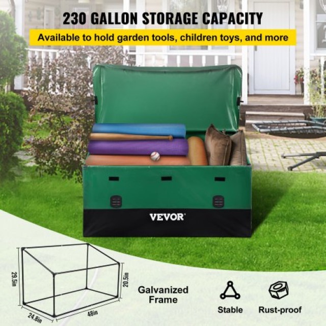 VEVOR Εξωτερικό Κουτί Αποθήκευσης 230 Γαλόνια Αδιάβροχο  JYXBXSHWCW230ZYWEV0