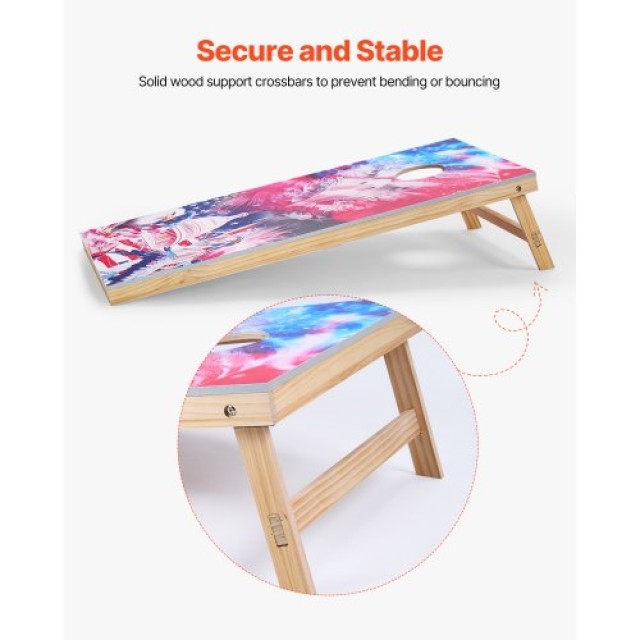 VEVOR Φορητό Σετ Κορνχόλ 4x2ft Ξύλινη Πλατφόρμα με 8 Σακουλάκια HWD... VEVOR Φορητό Σετ Κορνχόλ 4x2ft Ξύλινη Πλατφόρμα με 8 Σακουλάκια HWD...