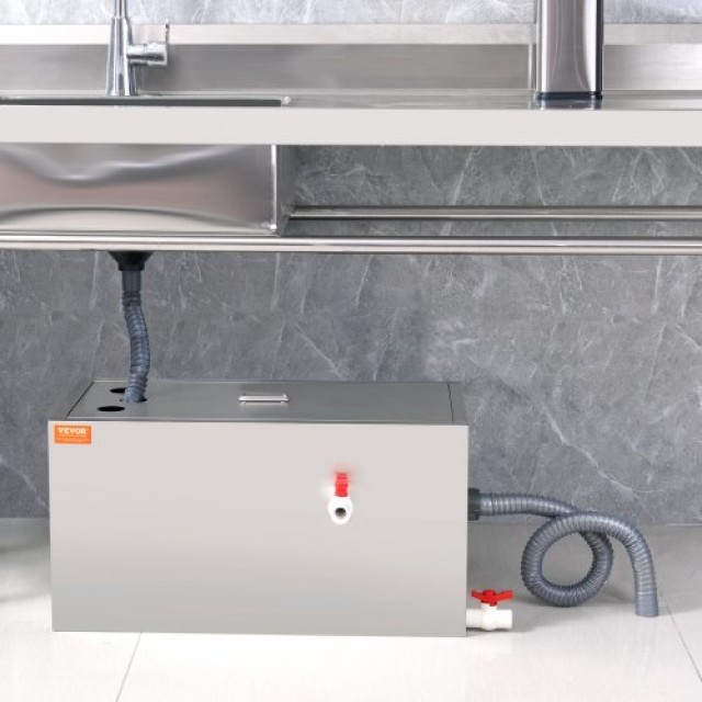 Διαχωριστής Λίπους VEVOR 25 LBS, Ανοξείδωτος, 6.4 GPM, για Εστιατόρ...