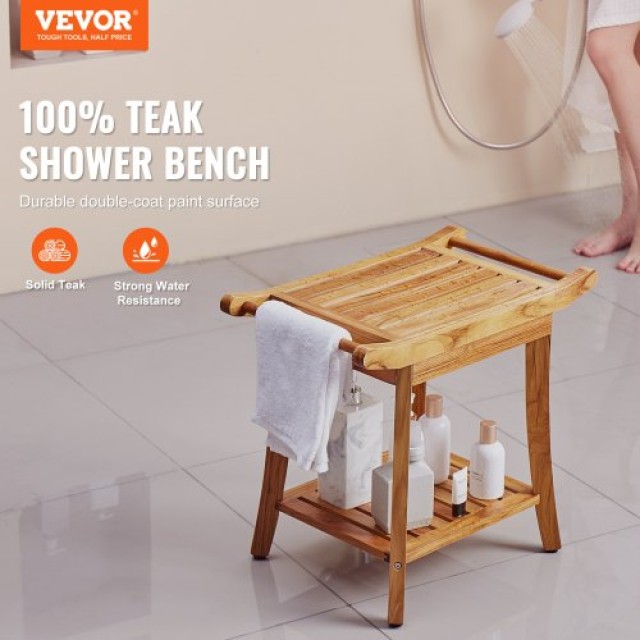 Ξύλινος Πάγκος Ντους VEVOR 56x37x47 εκ. για Μπάνιο  ZYSCWDYMCWDHER4...