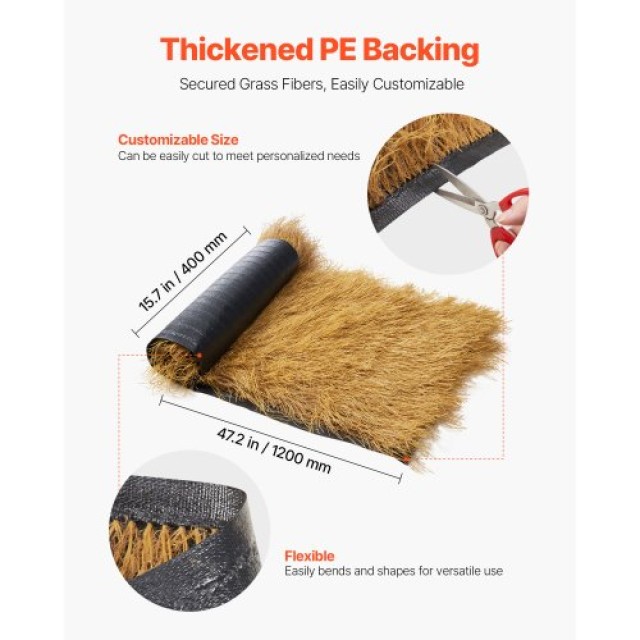 VEVOR Ρολό Οροφής από Καλαμιά: Ρεαλιστική Εμφάνιση & Αντοχή MCWDPED...