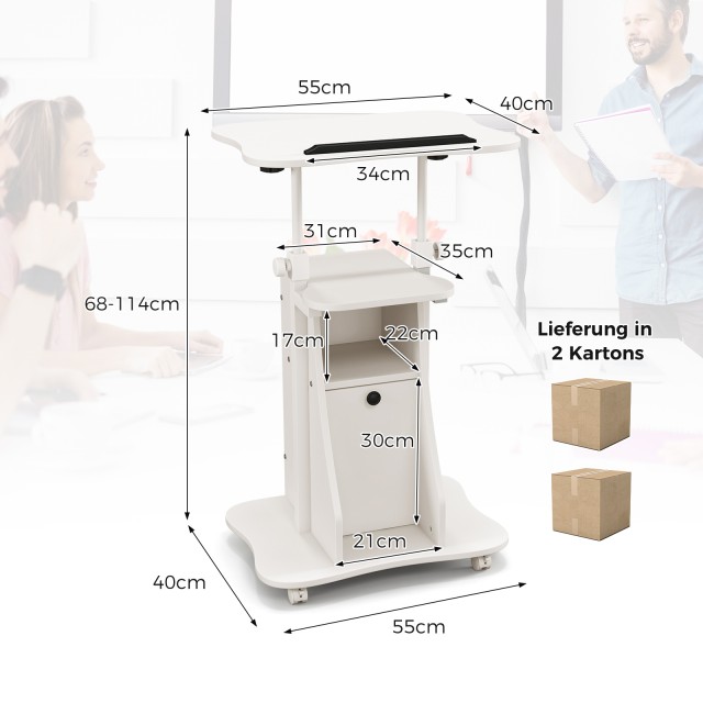 Πολυλειτουργικό Τραπέζι Υπολογιστή με Ρυθμιζόμενη Επιφάνεια και Απο... Πολυλειτουργικό Τραπέζι Υπολογιστή με Ρυθμιζόμενη Επιφάνεια και Απο...
