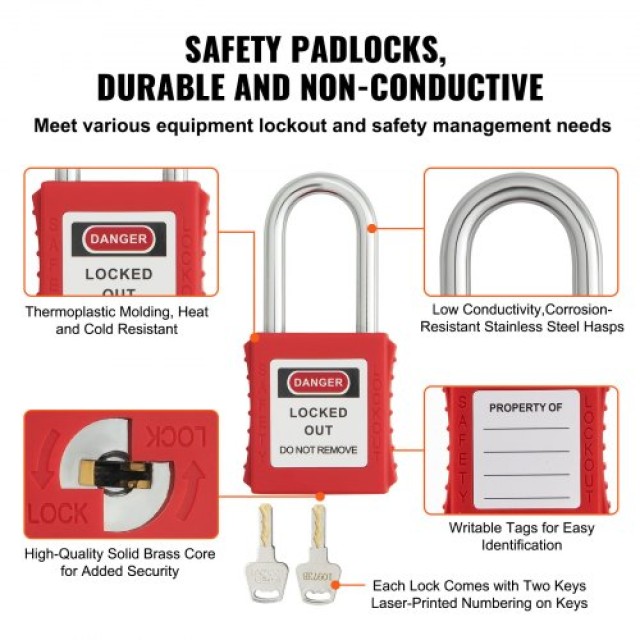 Σετ Ασφαλείας VEVOR Lockout Tagout, 60 Τεμ.  AQSJTZ60JDGB62SHMV0