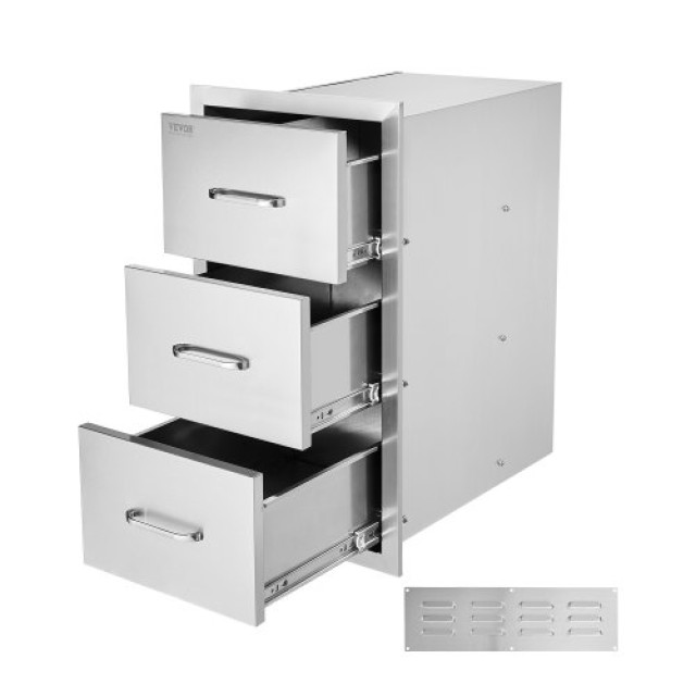 VEVOR Συρτάρια Εξωτερικής Κουζίνας Τριπλά BBQ 18.5x22.5x22.5 ZJCTJ1...