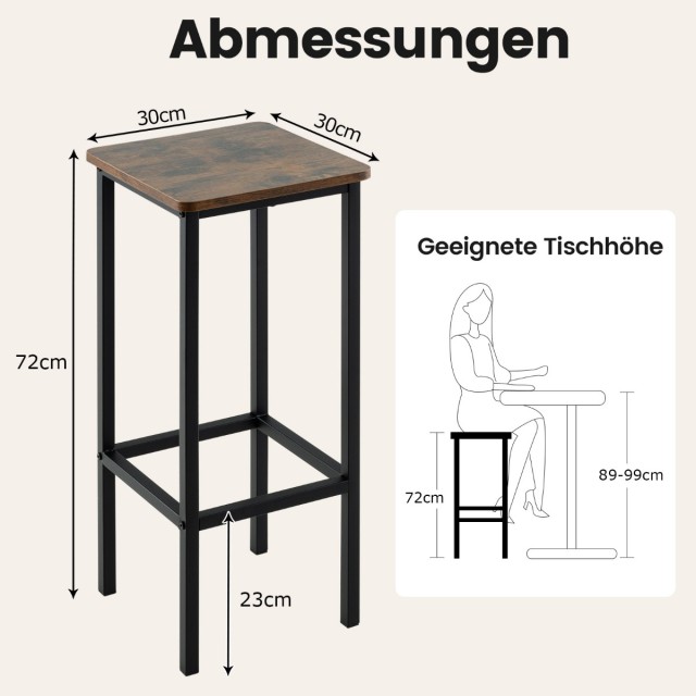 Costway Σετ 4 Vintage Σκαμπό Μπαρ με Υποπόδιο, Ύψος Καθίσματος 72cm... Costway Σετ 4 Vintage Σκαμπό Μπαρ με Υποπόδιο, Ύψος Καθίσματος 72cm...