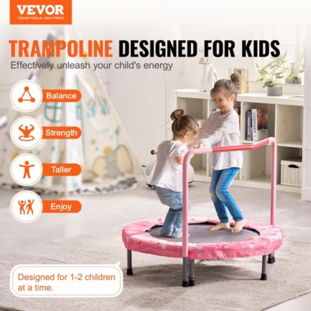 VEVOR 36 Τραμπολίνο για Παιδιά Αναδιπλούμενο Μίνι Τραμπολίνο για Νή...