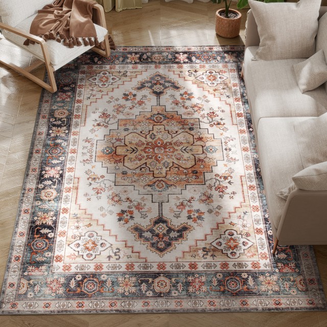 HOMCOM Μποέμ Αντιολισθητικό και Πλενόμενο Χαλί με Κοντό Πέλος για Σ... HOMCOM Μποέμ Αντιολισθητικό και Πλενόμενο Χαλί με Κοντό Πέλος για Σ...