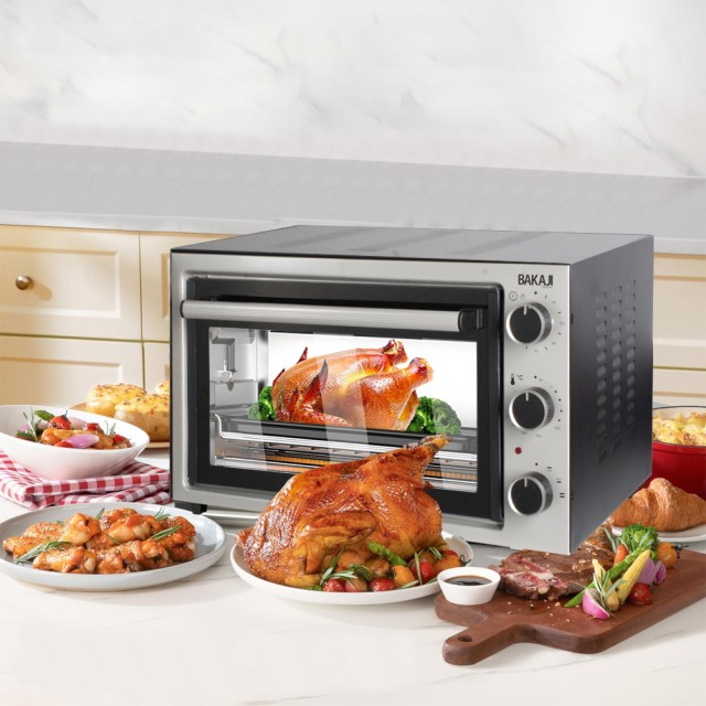 BAKAJI Ηλεκτρικός Φούρνος 36 Λίτρων 1600W με Χρονοδιακόπτη και Αυτό...