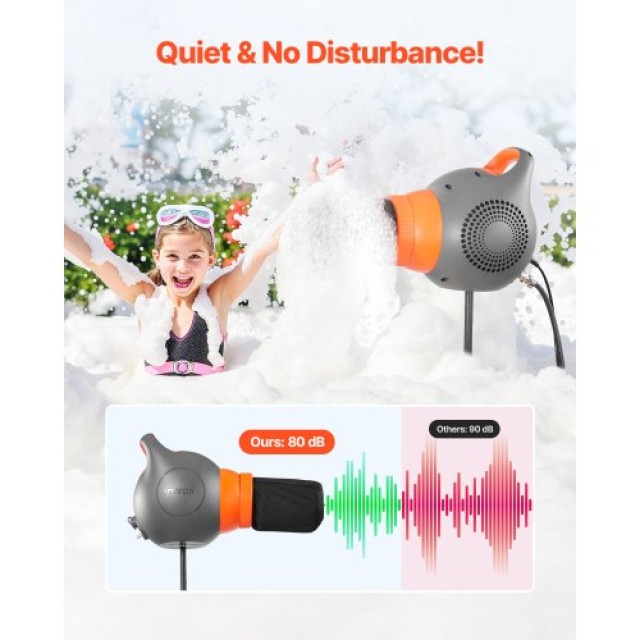 VEVOR Πολυμηχάνημα Αφρού για Πάρτι 115W Γκρι & Πορτοκαλί PMPSJLSSJJ...