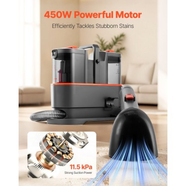 VEVOR Φορητό Καθαριστικό Χαλιών 11.5Kpa για Ταπετσαρίες Αυτοκινήτων... VEVOR Φορητό Καθαριστικό Χαλιών 11.5Kpa για Ταπετσαρίες Αυτοκινήτων...