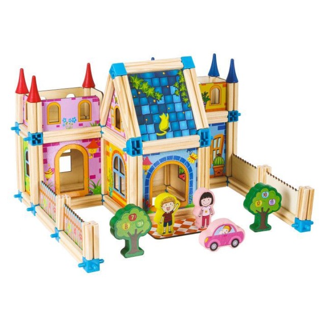 Σετ Ξύλινα Τουβλάκια Ecotoys MA429
