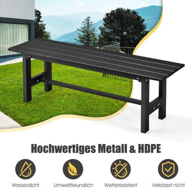 Costway  Εξωτερικός Πάγκος Καθιστικού από HDPE με Ανθεκτική Κατασκευή και Εργονομικό Σχεδιασμό NP11139DK
