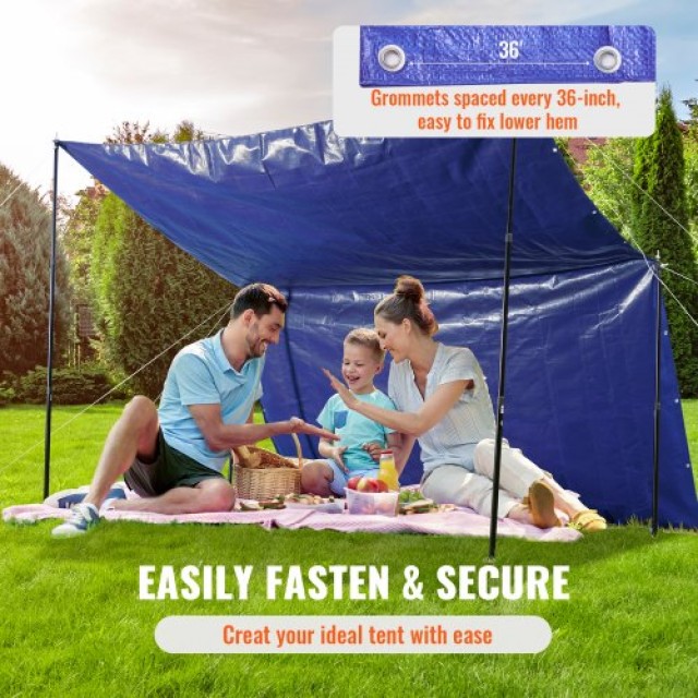Αδιάβροχο Κάλυμμα VEVOR 10x12 ft, Πολυλειτουργικό Ταρπ Μπλε  FSBLSPEPE10124217V0