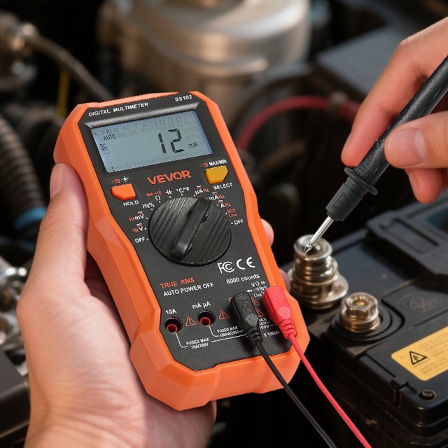 VEVOR Πολυλειτουργικό Ψηφιακό Πολύμετρο TRMS, 6000 Μετρήσεις, Διαστ...