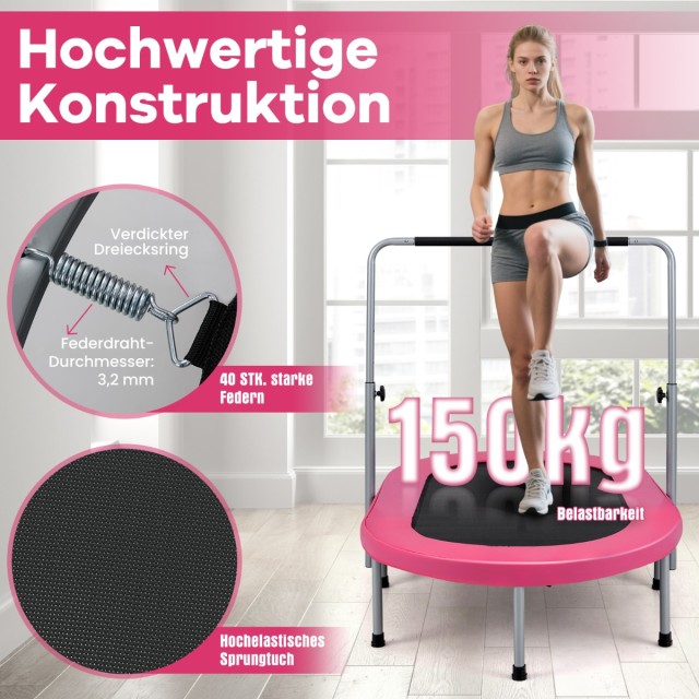 Costway Διπλό Μίνι Τραμπολίνο με Ρυθμιζόμενη Λαβή ρυθμιζόμενη Ύψους...