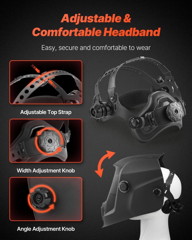 VEVOR Κράνος Συγκόλλησης Αυτόματης Σκίασης, 93 x 43 mm με Αληθινή Χ... VEVOR Κράνος Συγκόλλησης Αυτόματης Σκίασης, 93 x 43 mm με Αληθινή Χ...