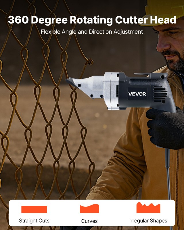 VEVOR Ηλεκτρικό Ψαλίδι Μετάλλων, 480W, 360° Περιστρεφόμενη Κεφαλή, ... VEVOR Ηλεκτρικό Ψαλίδι Μετάλλων, 480W, 360° Περιστρεφόμενη Κεφαλή, ...
