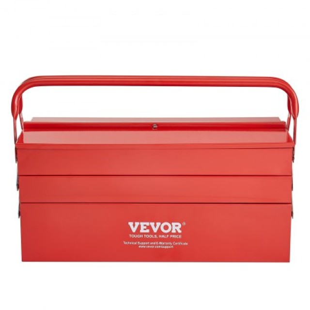 VEVOR Εργαλειοθήκη 18 ιντσών με 3 επίπεδα και 5 δίσκους, αναδιπλούμενη με λαβή. FDSBXSGJX18IMMLQMV0