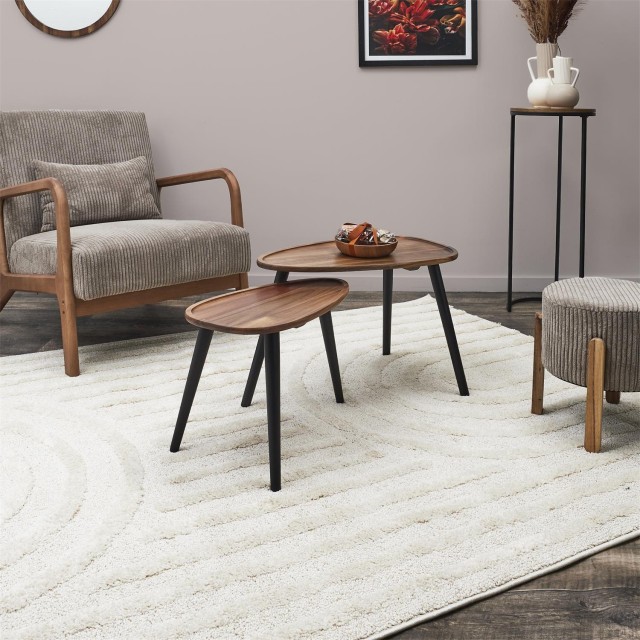 Σετ 2 Ξύλινα Τραπεζάκια Acacia Triangle Nesting 60 x 40 x 39 cm  50...