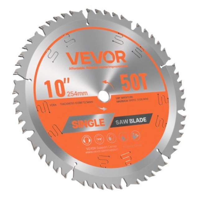 VEVOR Λεπίδα Κυκλικού Πριονιού 254mm, 50 Δόντια, Κοπή Ξύλου DPYJPDP...